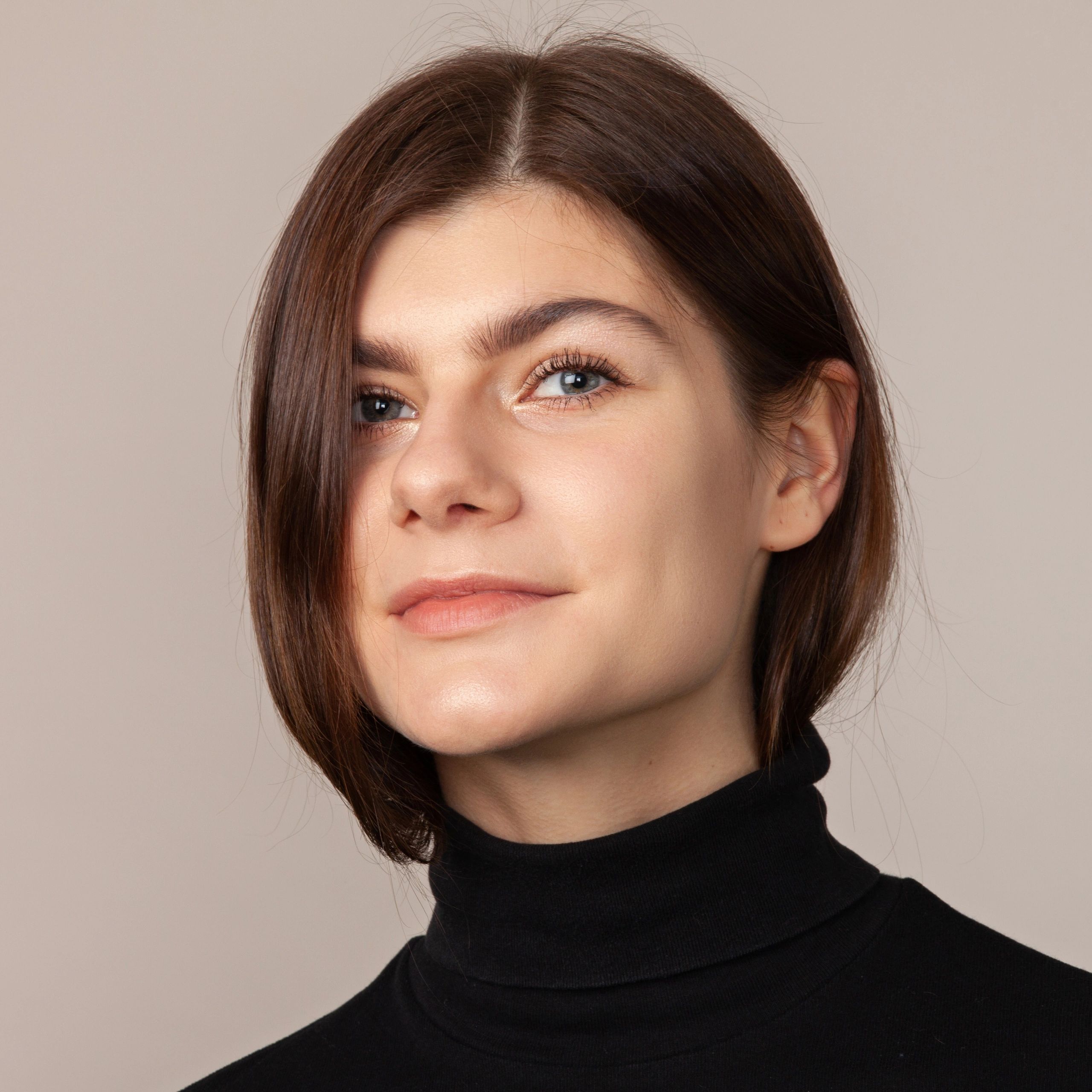 Portrait in neutral studio light