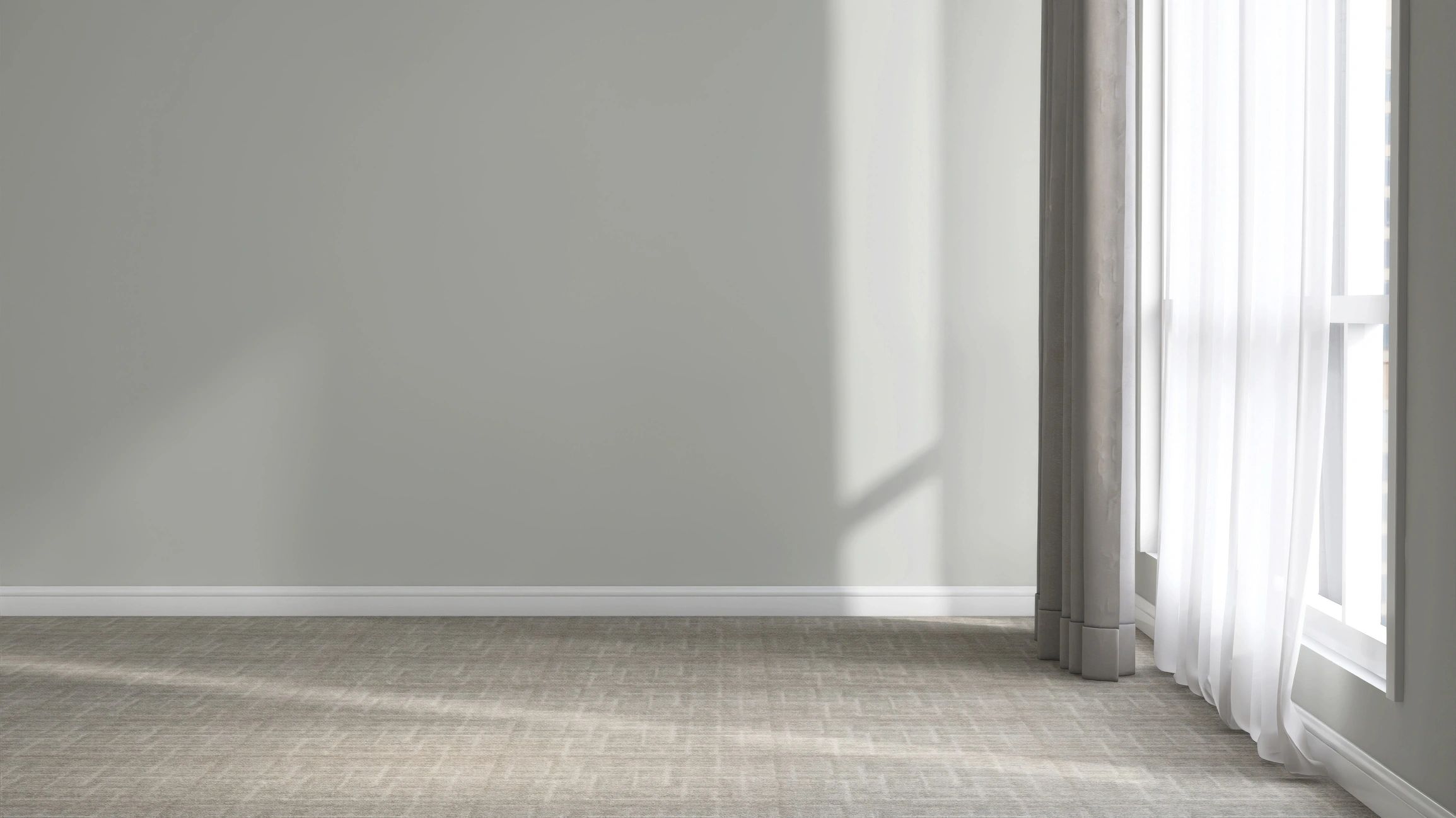 Soft daylight through a window in a minimalist room